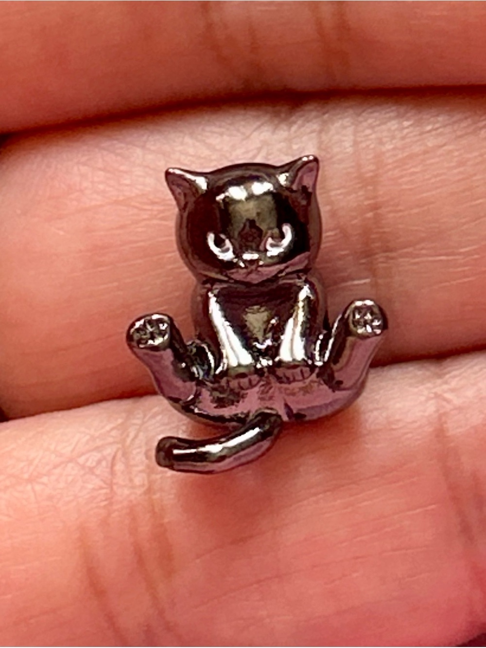 Black Kitty Cat S925 Charm For Pandora Bracelet snake Chain Necklace New Kitten